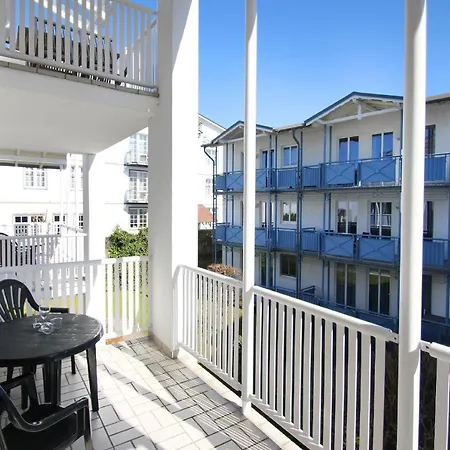 Balkon, gratis Nutzung vom AHOI Erlebnisbad und Sauna in Sellin - Villa Karola FeWo 09 Goehren (Ruegen)